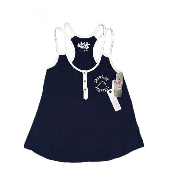 NFL Chargers Football Women's Touch By Alyssa Milano Easy Breeazy Cami Size L - Picture 3 of 6